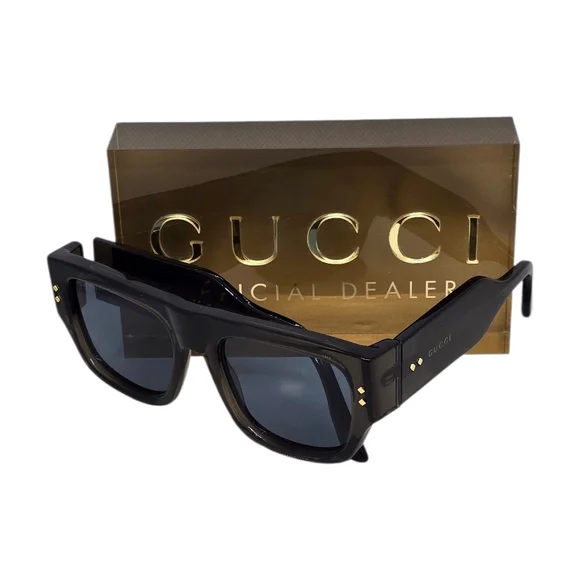Gucci GRAY GREN  Sunglasses WITH BLUE LENSES MOD1262 - Picture 9 of 9